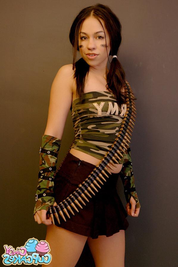 16P Latina teen army girl