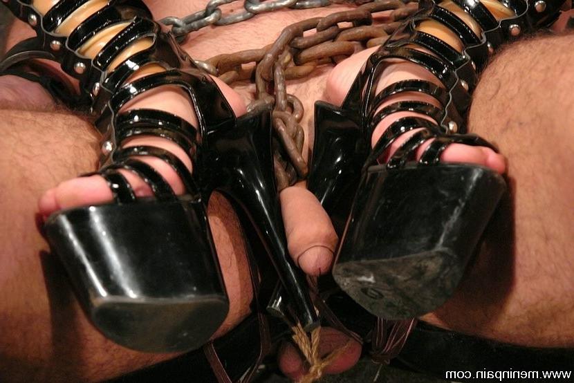 15P Mistress Mika Tan suspends and strapon fucks submissive slave