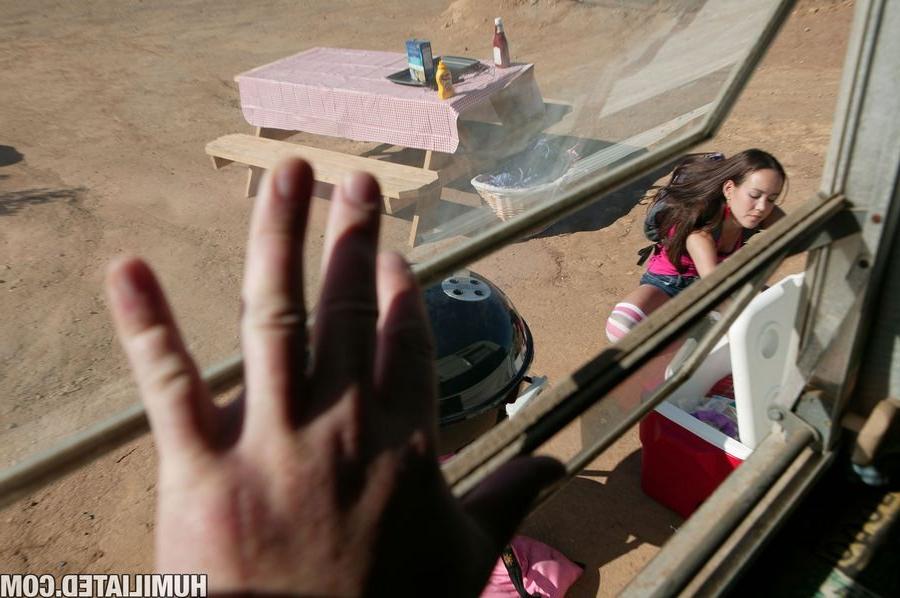 16P Petite asian slut Amai Liu tied up in a desert