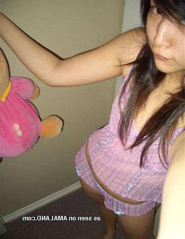 12P Hot long haired Asian princess teasing