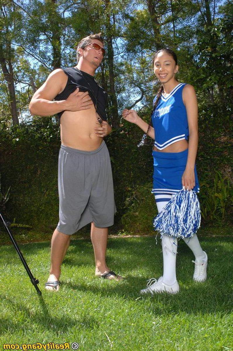16P Tiny asian cheerleader getting dicked