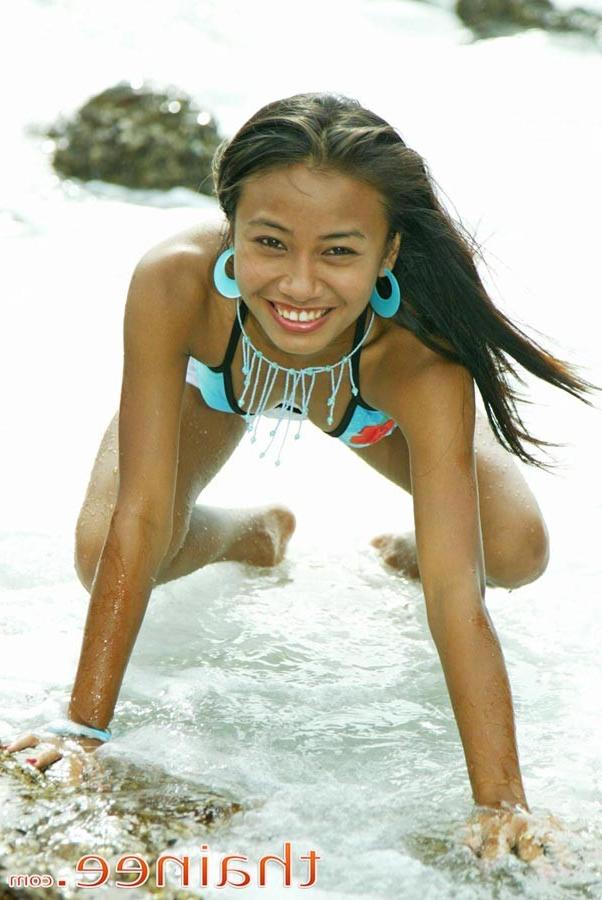 16P Thai teen girl swimming in bikini