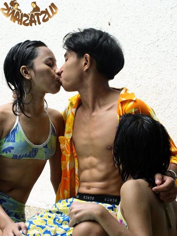14P Two tiny asian babes ride one cock and get pussies licked 