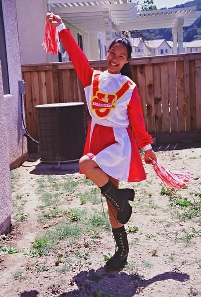 16P Tiny tits cheerleader