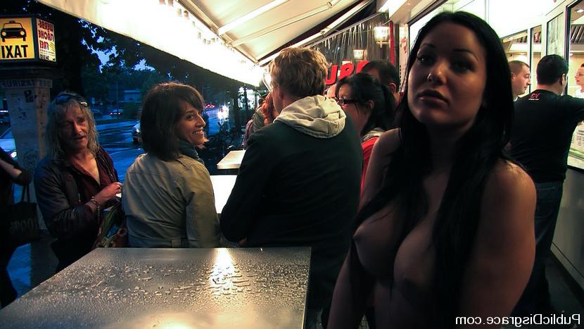 15P Busty brunette gets tied up and fucked in the streets of Europe!