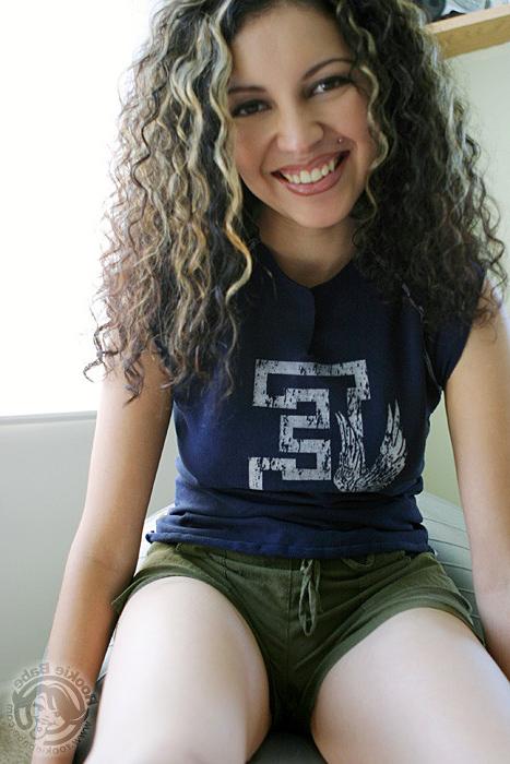 16P Fluffy haired girl next door showing tits and ass