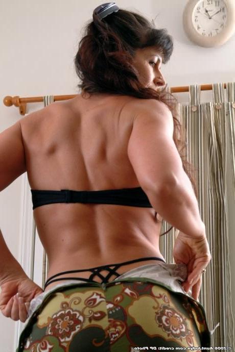 16P Fortyish Babe Strips Thong From Her Tight Toned Butt 