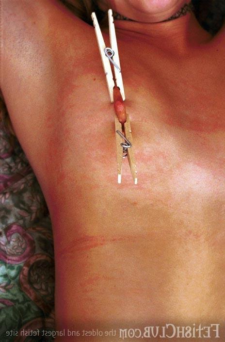 17P Chick Gets Tied Up And Clothespinned On Titties