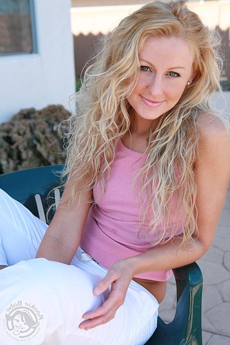 16P Naughty curly haired blonde teen teasing outdoors