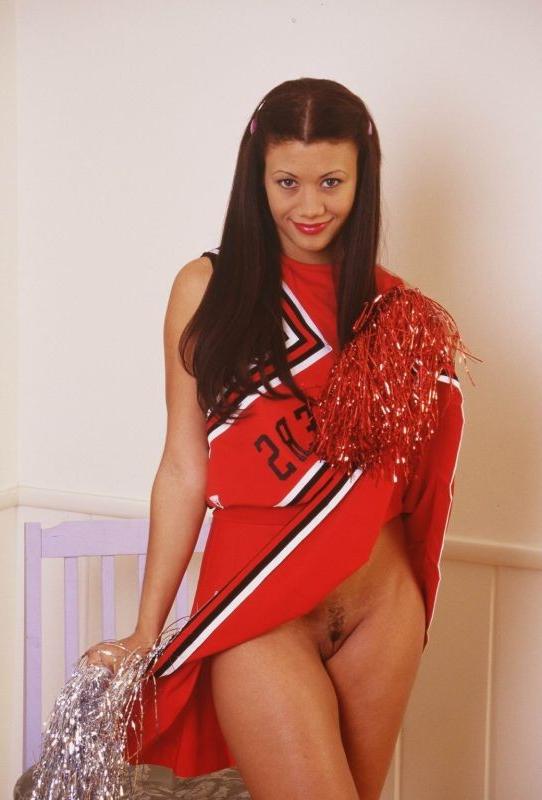 17P Sexy Mom Dressed As Cheerleader Spreading Pink