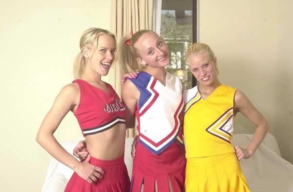 15P Three cheerleaders having fun