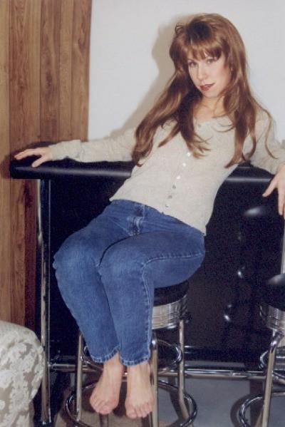 16P Jeans and black thong panties