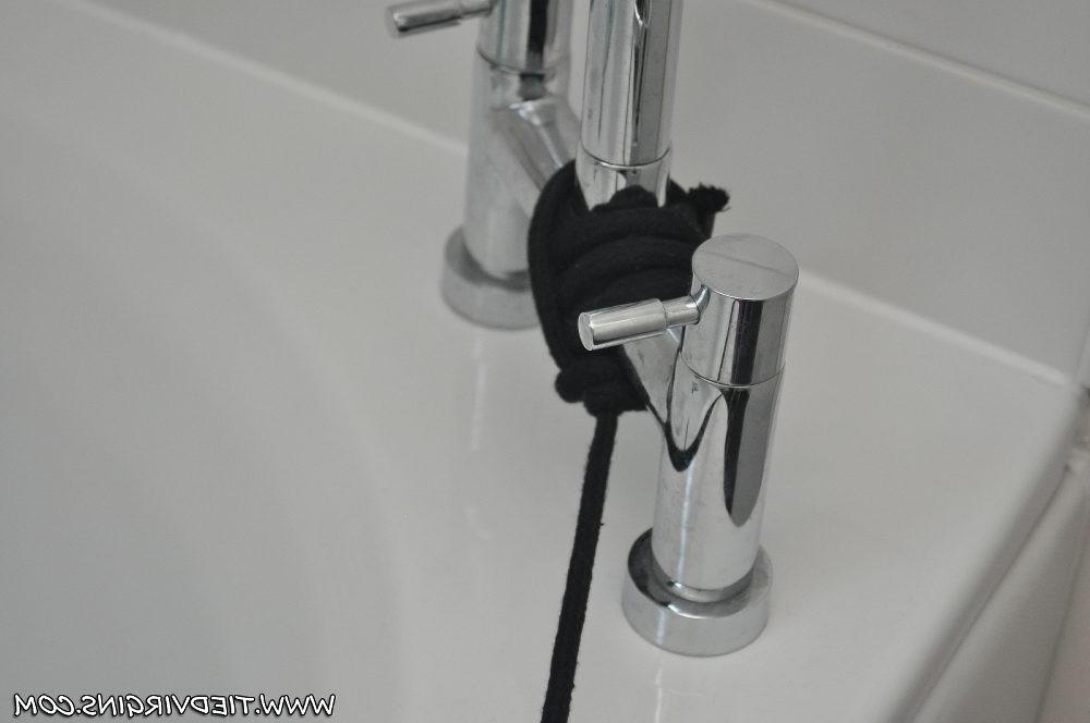 12P Slut is forced to cum hard in the bathroom while tied up