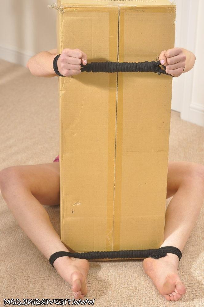 12P emma the slut is tied up to a box