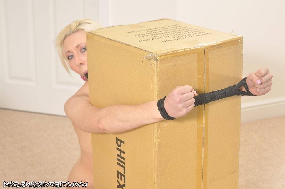 12P emma the slut is tied up to a box