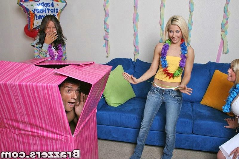 15P Her birthday surprise a big cock in her tight teen pussy
