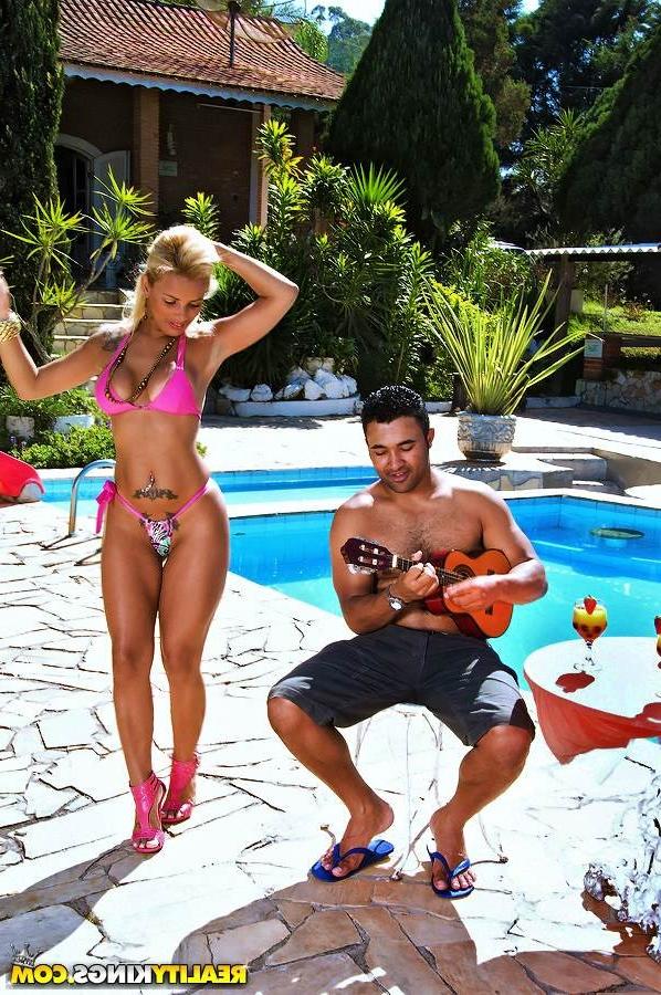 14P Hot brazilian bikini babe gets pounded hard in her tight ass in these wet poolsi