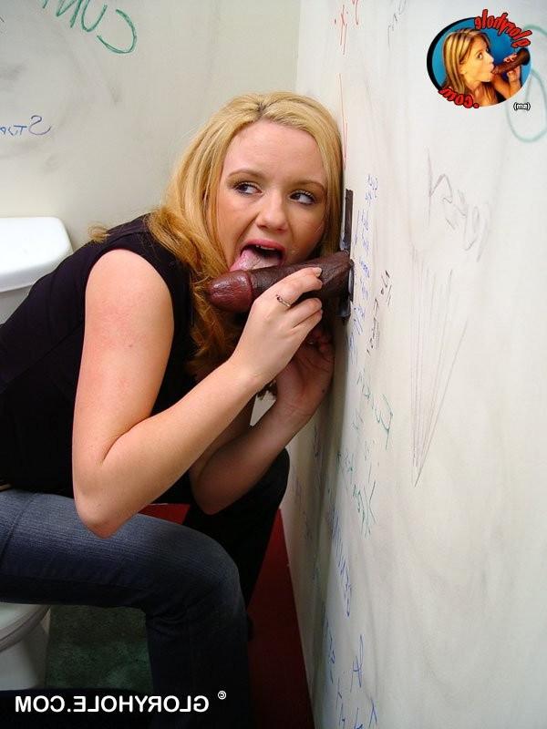 15P Pretty young blonde sucking a huge black cock
