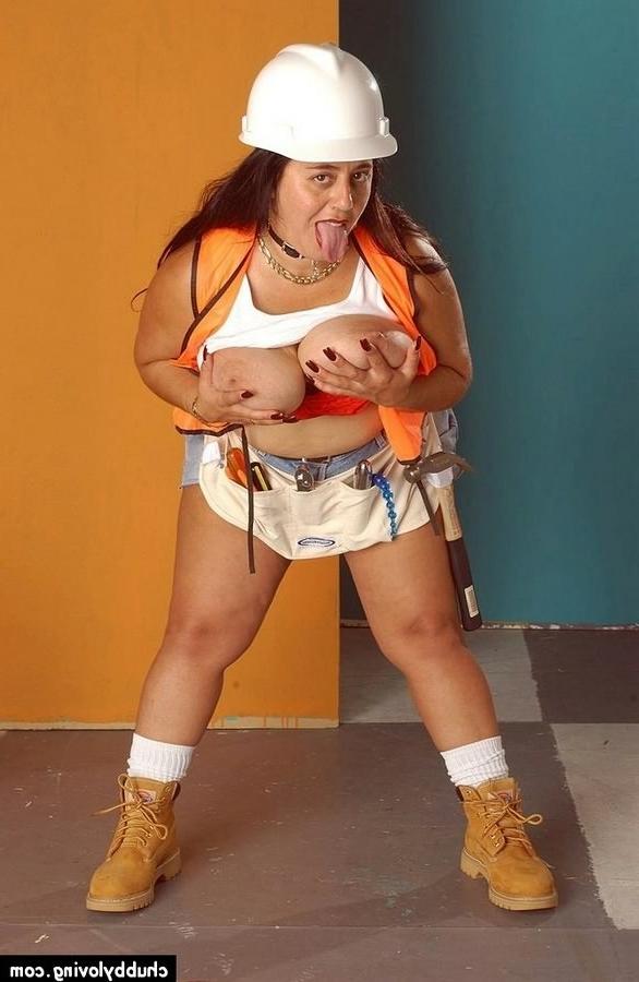 16P Fat mature in builder uniform Tanya Tung pleasing hairy pussy