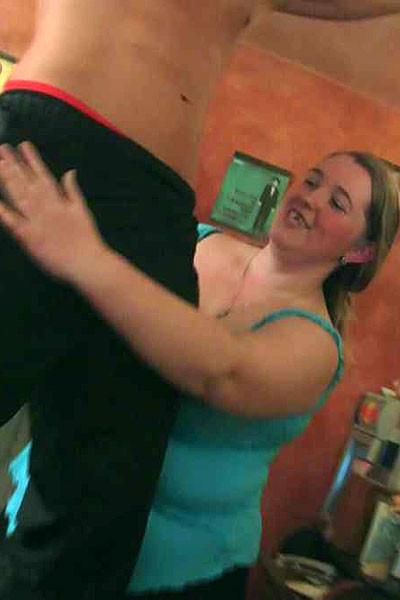 12P They all get naked and then one horny fat chick rides a dick as she gives anothe