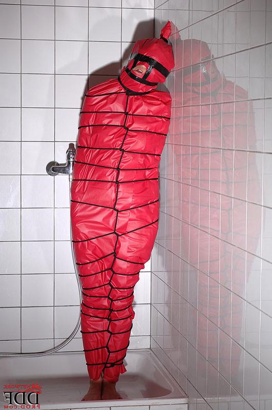 16P Miho Lechter bound in plastic in the bathroom coverd with water