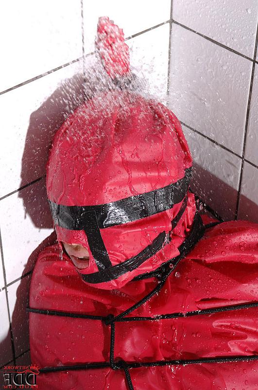 16P Miho Lechter bound in plastic in the bathroom coverd with water