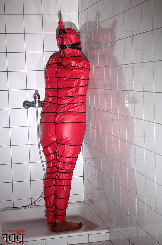 16P Miho Lechter bound in plastic in the bathroom coverd with water