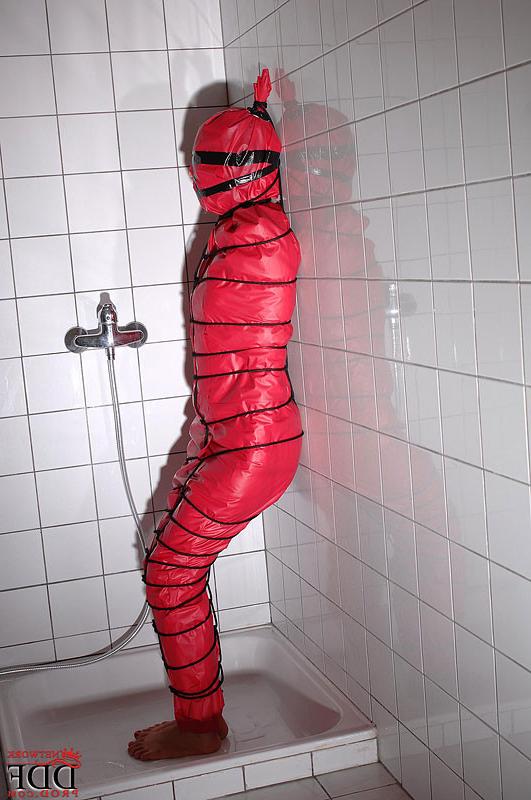 16P Miho Lechter bound in plastic in the bathroom coverd with water