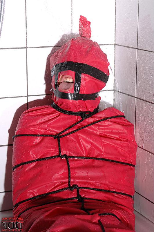 16P Miho Lechter bound in plastic in the bathroom coverd with water