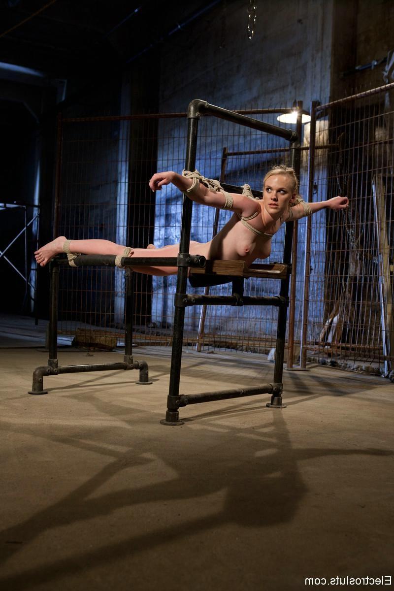 24P Babe gets tied and tortured with electricity by kinky lezdom