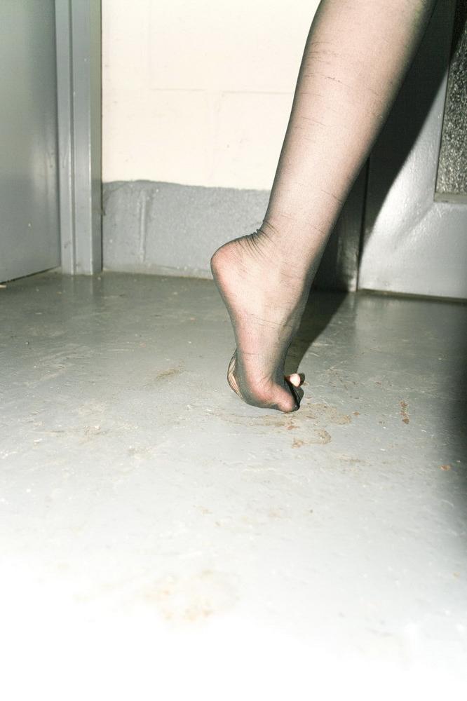 16P Marcy's thigh gets a wooden spoon beating by Mistress.