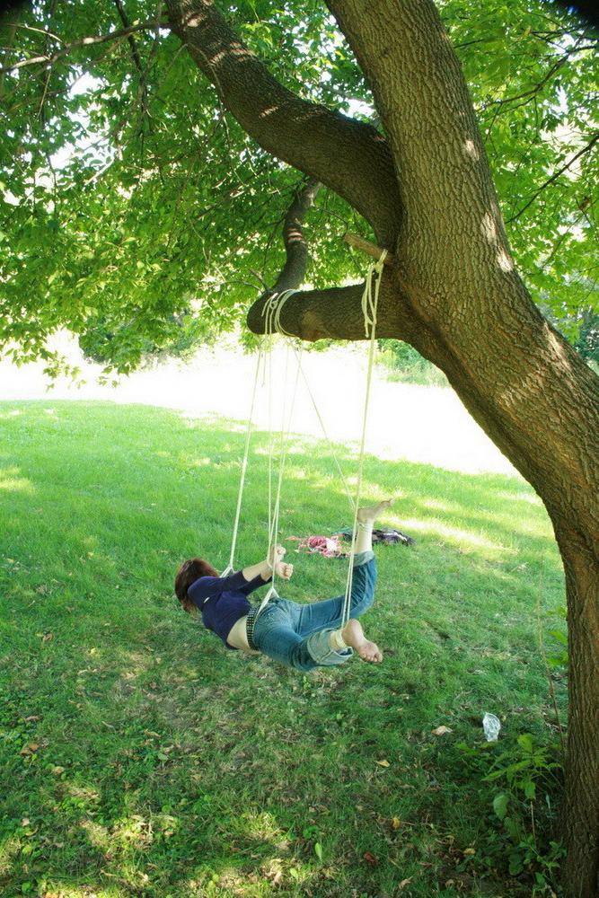 16P Mistress Ursela decided she'd like to try her hand at suspension. Marcy got more