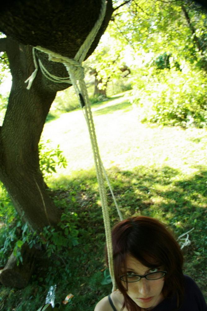 16P Mistress Ursela decided she'd like to try her hand at suspension. Marcy got more