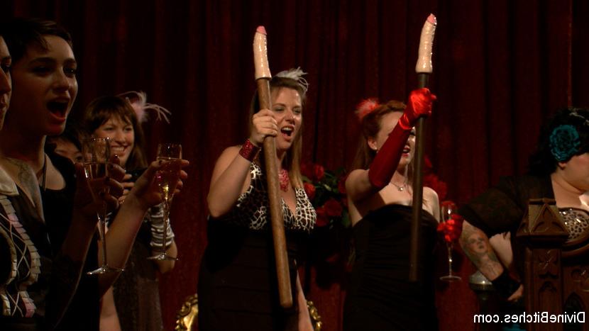 15P 40 women gang bang slaveboy's ass for Bobbi Starr's birthday soiree LIVE and PUB