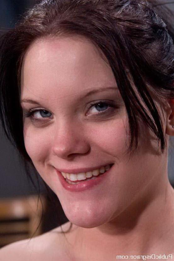 15P Dark haired lass bondaged hard and fucked before public