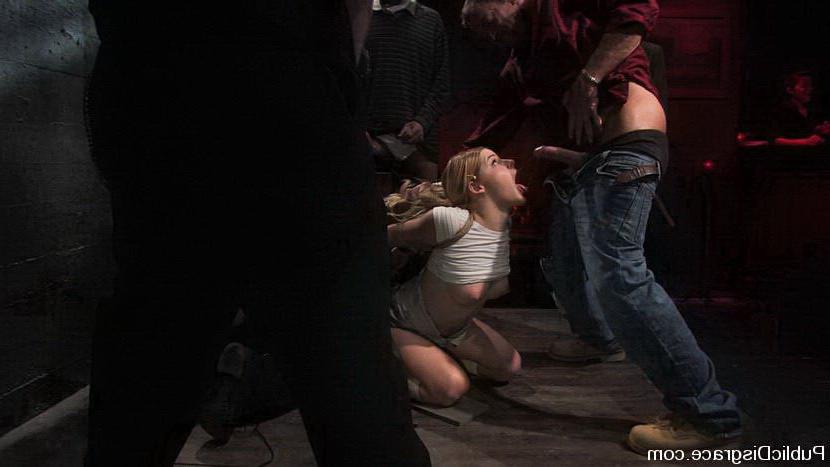15P Blonde haired lass bondaged hard and having sex in orgy
