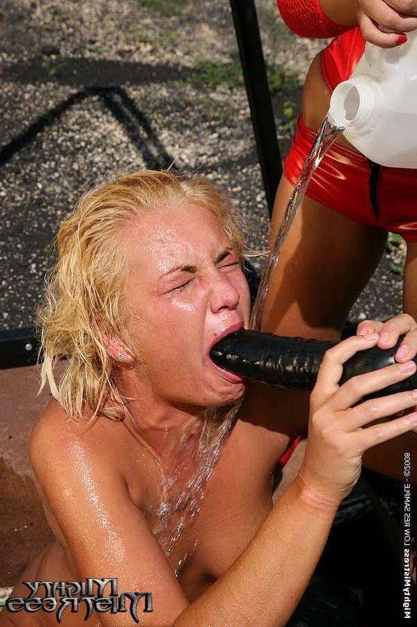 16P Blonde slave abused by her mistress