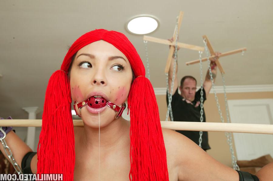 16P Gorgeous obedient teen tied up for a hard bondage ride