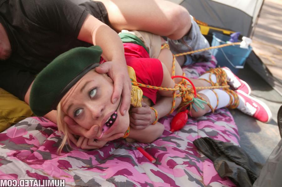 16P Tied up teen gets a dildo and cock shoved in her pussy