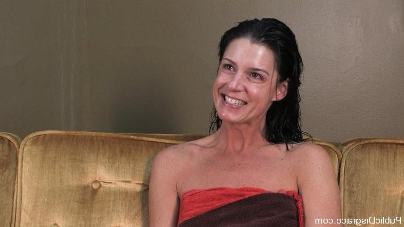 15P Excited dark haired chick bondaged and fucked in public