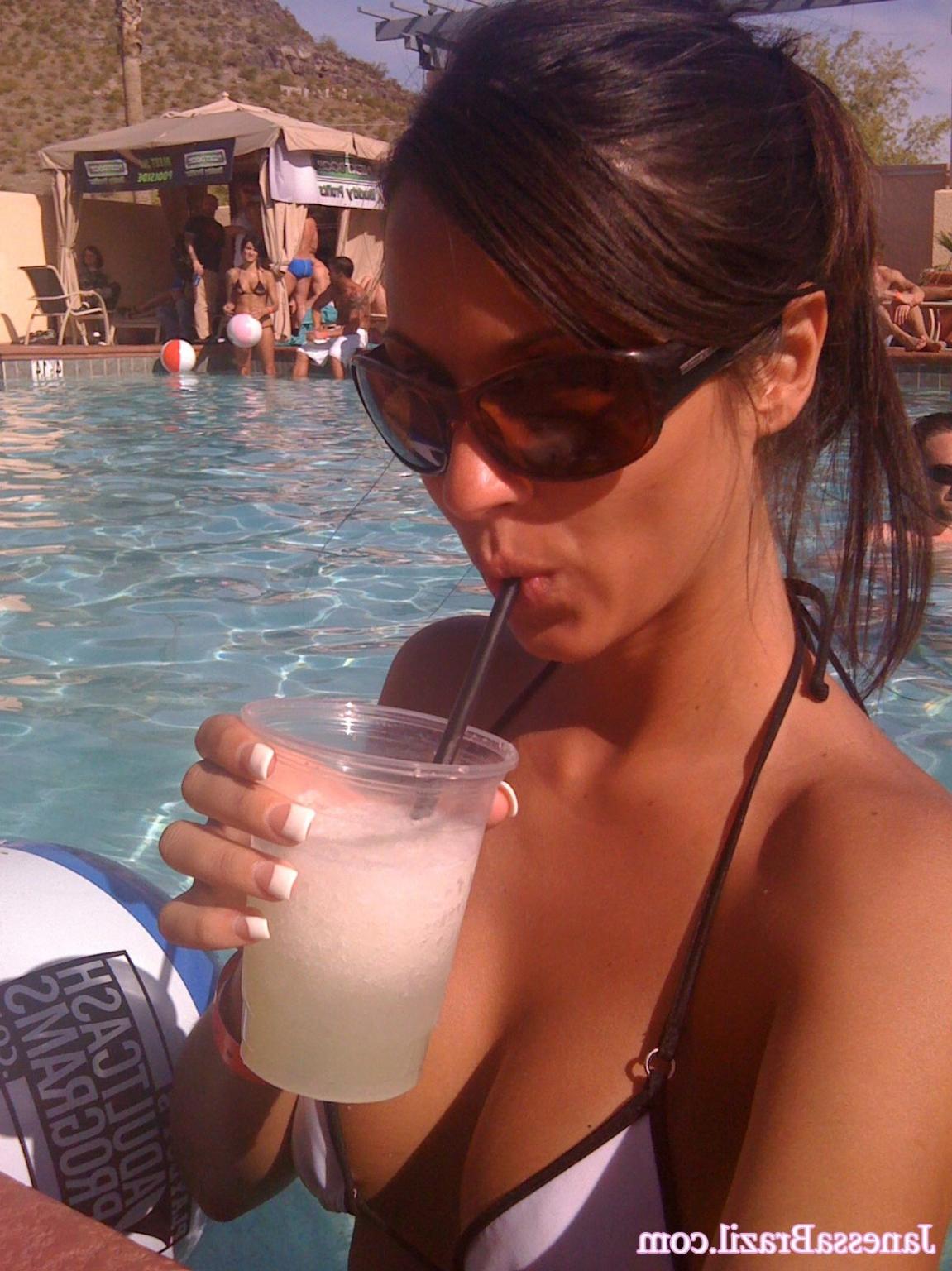 16P Busty Brazilian babe at beach