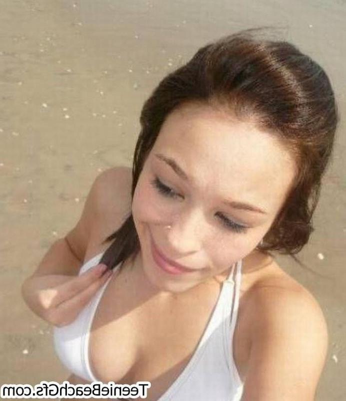 16P Gorgeous teenies at the beach show off sexy bodies in skimpy bikinis