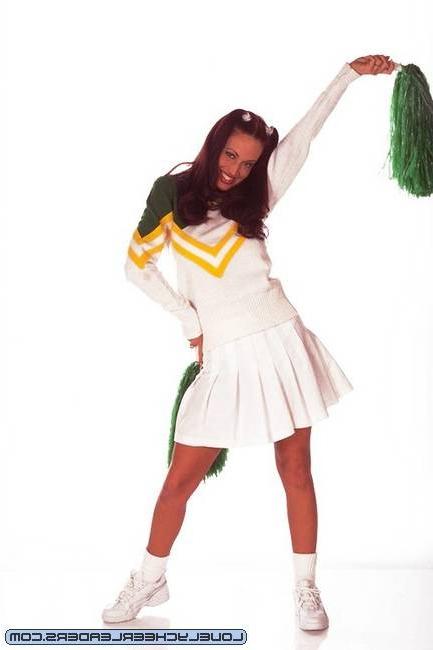 15P Captivating Cheerleader Chelsey showing her huge jugs