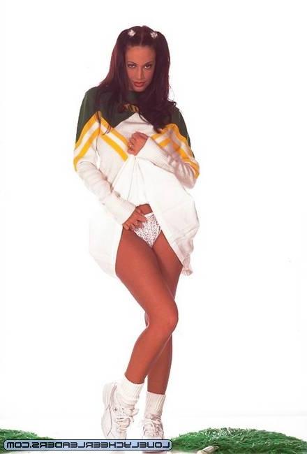 15P Captivating Cheerleader Chelsey showing her huge jugs