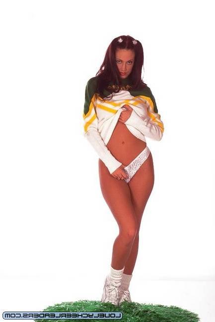 15P Captivating Cheerleader Chelsey showing her huge jugs