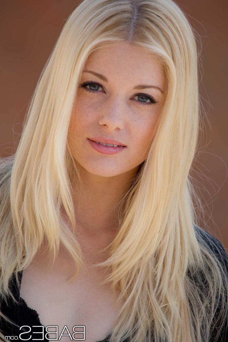 14P Gorgeous blonde babe Charlotte Stokley teasing in stockings