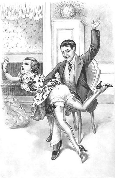 25P Thematic Drawn Porn Art 5 - Spanking (1)