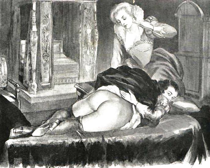 25P Thematic Drawn Porn Art 5 - Spanking (1)