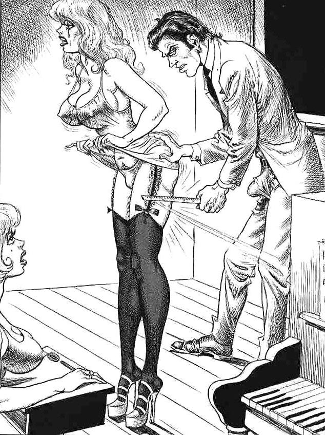 25P Thematic Drawn Porn Art 5 - Spanking (1)