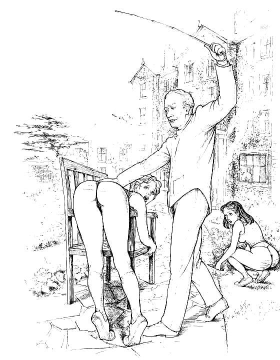 25P Thematic Drawn Porn Art 5 - Spanking (1)